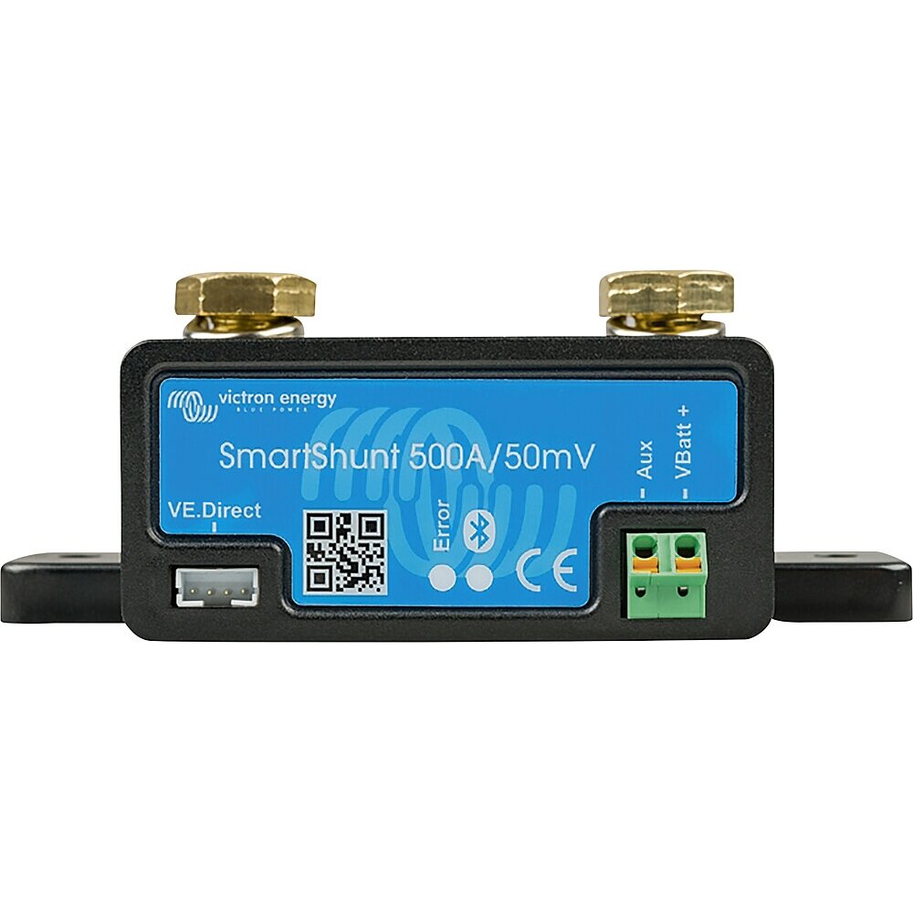 Šuntas Victron Smartshunt 500 A / 50 mV, 6,5–70 VDC, „Bluetooth“ Šuntas Victron Smartshunt 500 A / 50 mV, 6,5–70 VDC, „Bluetooth“