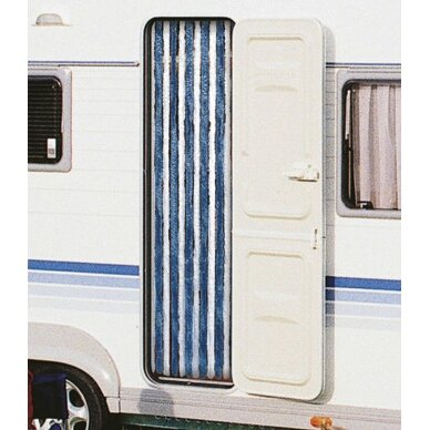 Super vilnos durų užuolaida mėlyna/balta/pilka 56x185 1