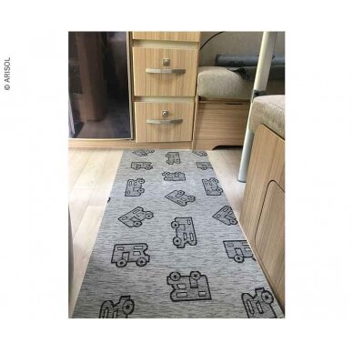 Svetainės kilimas 50x150cm pilkas, raštas, 45% poliesteris/55% medvilnė 1 Svetainės kilimas 50x150cm pilkas, raštas, 45% poliesteris/55% medvilnė 1