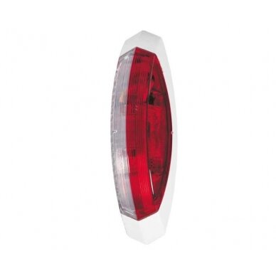 Šviesiai raudona/balta prošvaisa, balta pagrindo plokštė dešinėje, 122,2x39,2x28,6 mm Šviesiai raudona/balta prošvaisa, balta pagrindo plokštė dešinėje, 122,2x39,2x28,6 mm