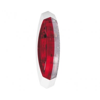 Šviesiai raudona/balta prošvaisa, balta pagrindo plokštė kairėje, 122,2x39,2x28,6 mm Šviesiai raudona/balta prošvaisa, balta pagrindo plokštė kairėje, 122,2x39,2x28,6 mm