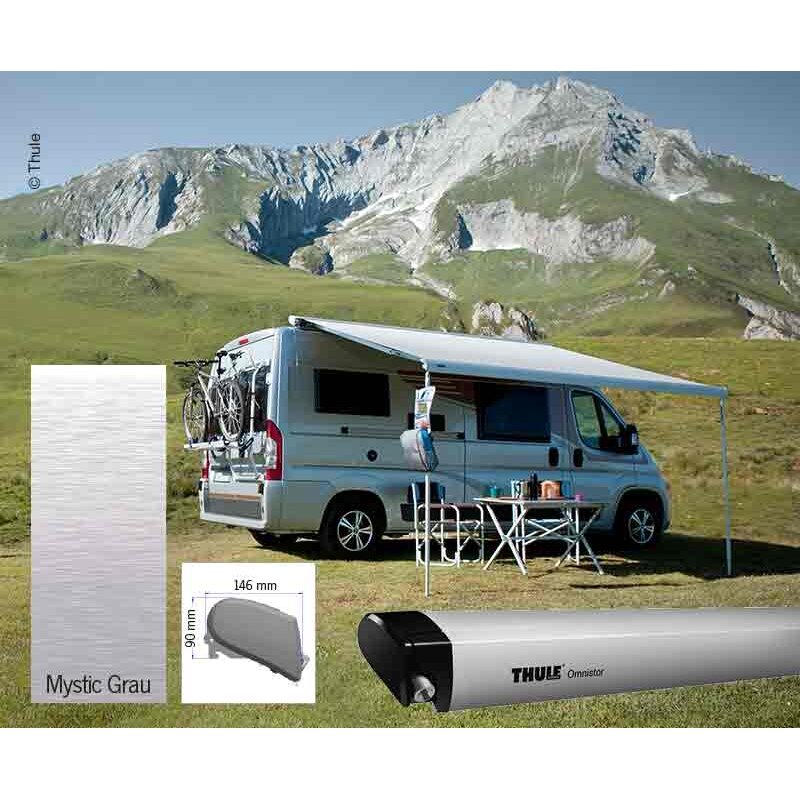 Markizės komplektas Omnistor 6300 3,75m, anoduotas korpusas, dangteliai: juodi Markizės komplektas Omnistor 6300 3,75m, anoduotas korpusas, dangteliai: juodi