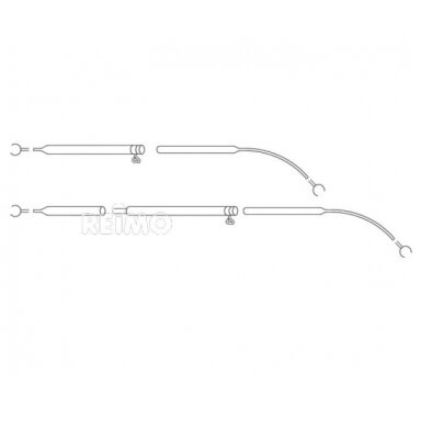 Tempimo strypas/stogo atraminis strypas plieninis 80-115cm, 2 dalys Tempimo strypas/stogo atraminis strypas plieninis 80-115cm, 2 dalys