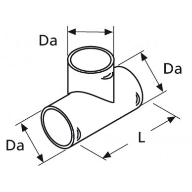 T formos sujungimas 60 mm 1 T formos sujungimas 60 mm 1