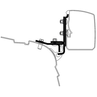 Thule markizės 3200, adapteris VW T5/T6 Miniven Brandrup Rail LHD