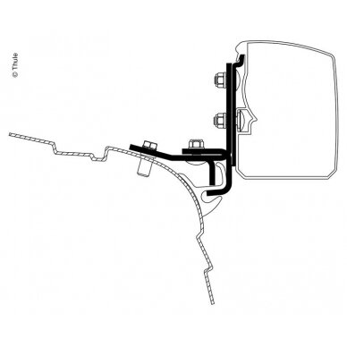 Thule markizės 3200, adapteris VW T5/T6 Miniven Multi Rail RHD Thule markizės 3200, adapteris VW T5/T6 Miniven Multi Rail RHD
