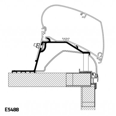 Thule stogo tvirtinimo adapteris hobiui 2