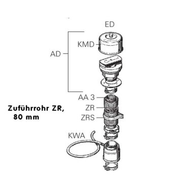 Tiekimo vamzdis E4000 ZR 80mm