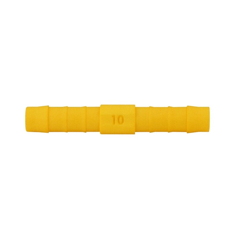 Tiesi jungtis 10mm žarnai 2vnt.Balta/geltona Tiesi jungtis 10mm žarnai 2vnt.Balta/geltona