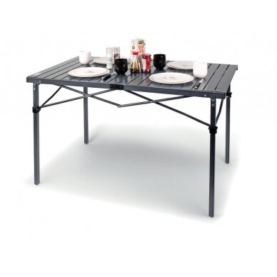 Turizmo stalas RAUMA II 119x70x70cm antracitas, aliuminis Turizmo stalas RAUMA II 119x70x70cm antracitas, aliuminis
