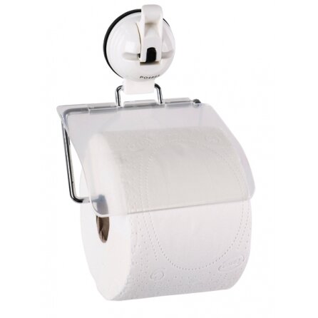 Tualeto ritinėlių laikiklis su siurbtuku, baltas, iki 3 kg