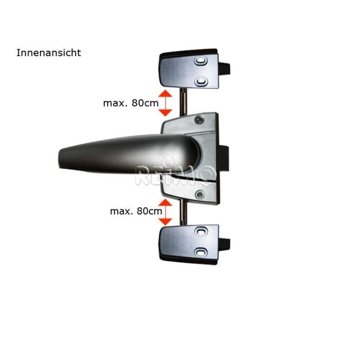Tualeto skyriaus spyna su 3 taškų užraktu – blizgus chromas Tualeto skyriaus spyna su 3 taškų užraktu – blizgus chromas