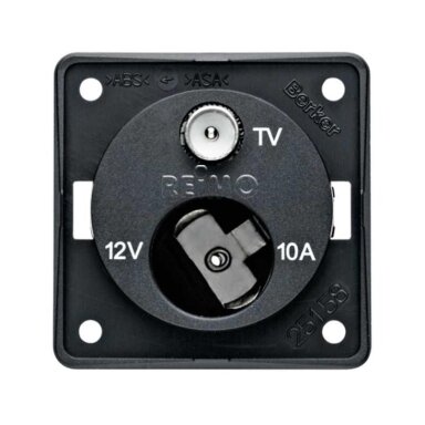 TV antenos lizdas su 12V lizdu, antracitas