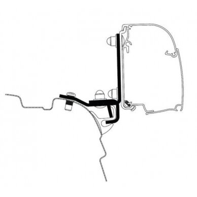 Tvirtinimo prie sienos adapteris furgonams ir autobusams Tvirtinimo prie sienos adapteris furgonams ir autobusams