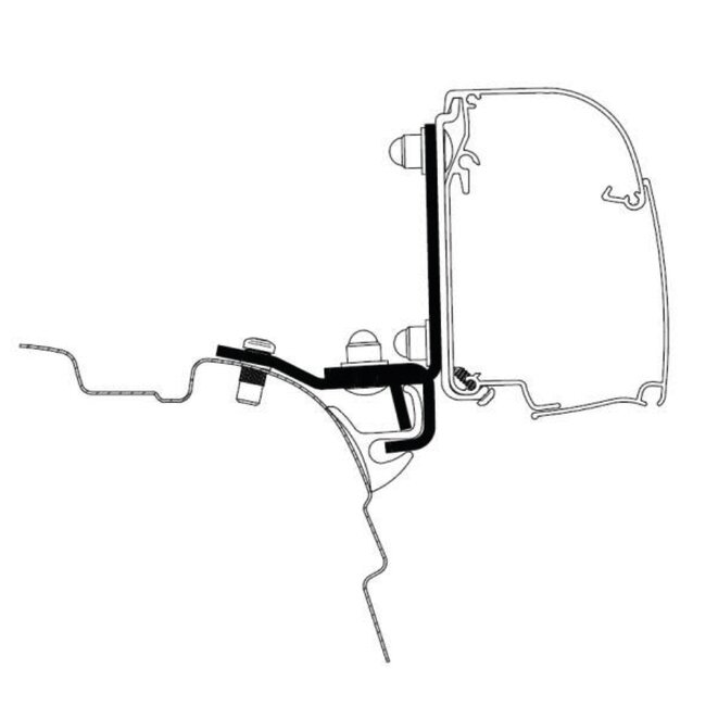 Tvirtinimo prie sienos adapteris furgonams ir autobusams