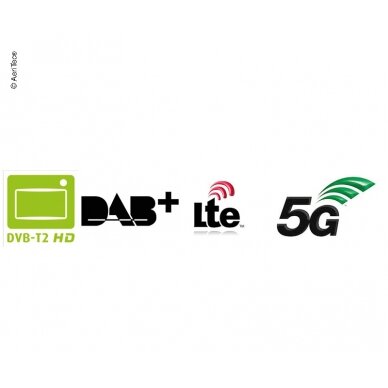 Universali antena skirta DVB-T2/FM/DAB+/4G LTE ir 5G sparčiam internetui 1