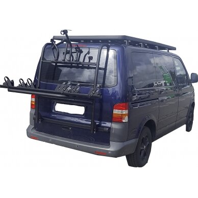 Universalus laikiklis Adventure Rack bazinis rėmas, VW T5, juodas 1 Universalus laikiklis Adventure Rack bazinis rėmas, VW T5, juodas 1
