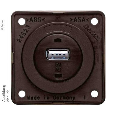 USB įmontuotas lizdas, rudas matinis, 12V, 3A išėjimo srovė