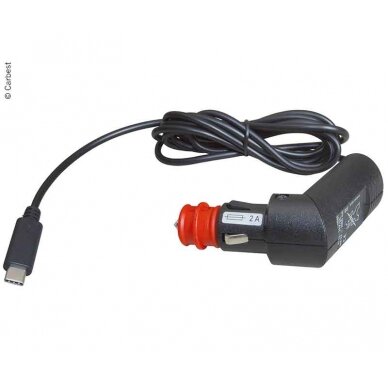 USB automobilio įkrovimo laidas 12-24V, 5V, 300mA, laido ilgis: 1,8m USB automobilio įkrovimo laidas 12-24V, 5V, 300mA, laido ilgis: 1,8m