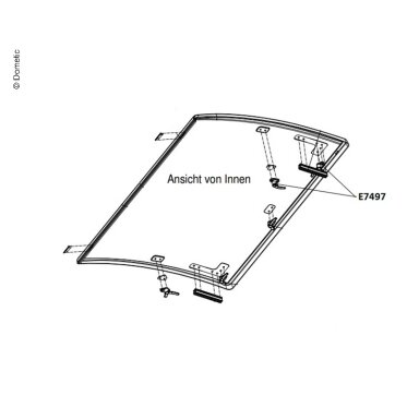 Užrakinimo varžtas kairėje „SkyView“. Užrakinimo varžtas kairėje „SkyView“.