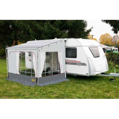 Užuolaida priekinei sienai Fiamma Caravanstore 440 balta