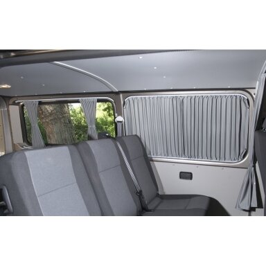 Užuolaidų komplektas pilkas, nepermatomos, „Ford Custom Transit TRUMPAS“ > 2023 m., stumdomos durys dešinėje Užuolaidų komplektas pilkas, nepermatomos, „Ford Custom Transit TRUMPAS“ > 2023 m., stumdomos durys dešinėje