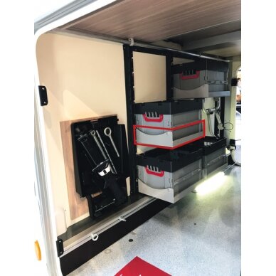 Užpakalinės lentynos rėmas EuroBox, 400x300mm antracitas Užpakalinės lentynos rėmas EuroBox, 400x300mm antracitas