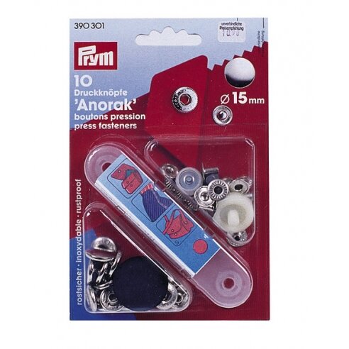 Užsegimas 15 mm 10 vnt Anorak Užsegimas 15 mm 10 vnt Anorak