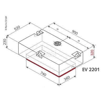 Vandens bakas EV-2201 - 124l