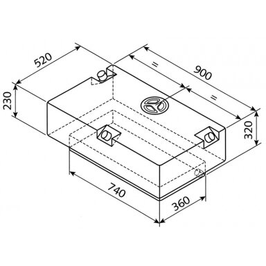 Vandens bakas EV-2201 - 124l