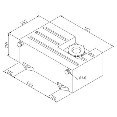 Vandens talpykla 60L 685 x 395 x 255