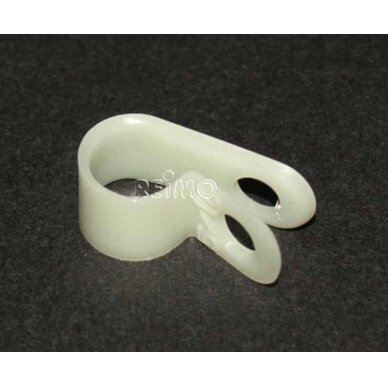 Vamzdžio spaustukas plastikinis 8 mm laisvas Vamzdžio spaustukas plastikinis 8 mm laisvas