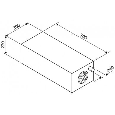 Vandens bakas 43L 70x22x30cm Vandens bakas 43L 70x22x30cm