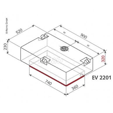 Vandens bakas EV-2201 - 124l 1