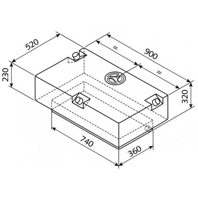 Vandens bakas EV-2201 - 124l