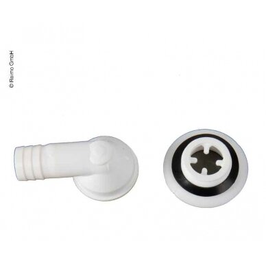 Vandens nuleidimo komplektas 90° žarna 3/4", išleidimo anga 23 mm, B tipas 1 Vandens nuleidimo komplektas 90° žarna 3/4", išleidimo anga 23 mm, B tipas 1