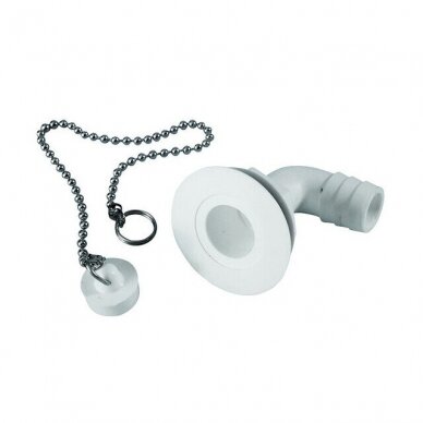 Išleidimo vožtuvo kampinė žarnos jungtis 19 mm Išleidimo vožtuvo kampinė žarnos jungtis 19 mm