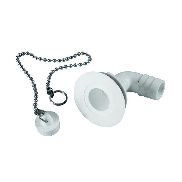 Išleidimo vožtuvo kampinė žarnos jungtis 19 mm