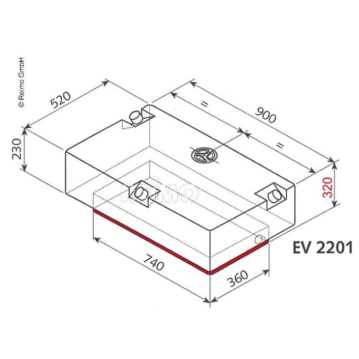 Vandens bakas EV-2201 - 124l 1