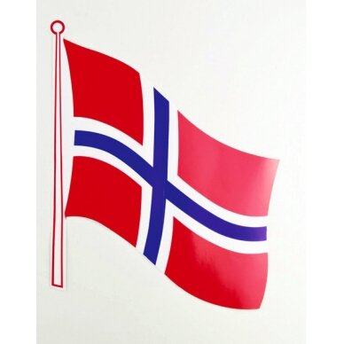 Vėliavos lipdukai Norvegija 2 pak., 145 x 125 mm Vėliavos lipdukai Norvegija 2 pak., 145 x 125 mm