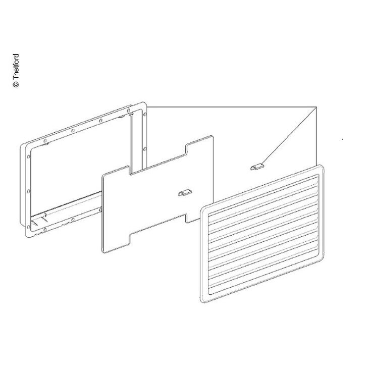 Ventiliacijos anga 257x432mm balta