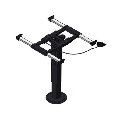 Vienos kolonos kėlimo stalas 335-715 mm, pasukamas 360° Vienos kolonos kėlimo stalas 335-715 mm, pasukamas 360°