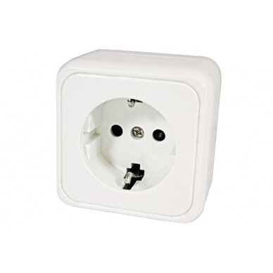 Vienvietis lizdas 230 V baltas Vienvietis lizdas 230 V baltas