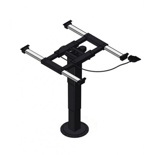 Vienos kolonos kėlimo stalas 335-715 mm, pasukamas 360° Vienos kolonos kėlimo stalas 335-715 mm, pasukamas 360°