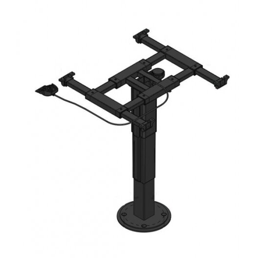 Vienos kolonos kėlimo stalas 355-735 mm, eiga 375 mm, pasukamas 360° Vienos kolonos kėlimo stalas 355-735 mm, eiga 375 mm, pasukamas 360°
