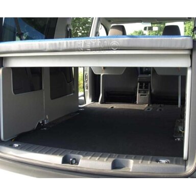 VW Caddy Maxi montuojama lovų sistema 200 x 133 cm su apmušalais + užvalkalais