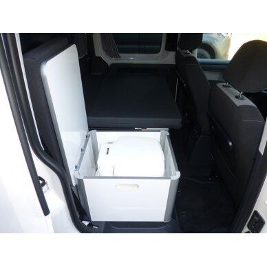 VW Caddy Camp Maxi daiktadėžė Porta Potti 335 - itin blizgi balta 1