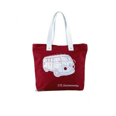 VW Collection Canvas Shopper Bag - Raudonas - 40 x 35 x 10 cm VW Collection Canvas Shopper Bag - Raudonas - 40 x 35 x 10 cm