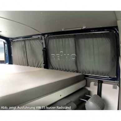 VW T5/T6 Multivan/Caravelle trumpos bazės 2003-2022 užuolaidos VW T5/T6 Multivan/Caravelle trumpos bazės 2003-2022 užuolaidos