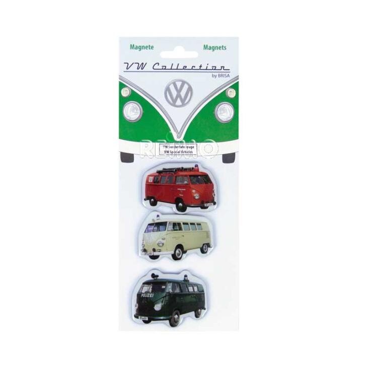 VW Collection T1 Bulli Bus magnetų rinkinys iš 3 - specialios transporto priemonės VW Collection T1 Bulli Bus magnetų rinkinys iš 3 - specialios transporto priemonės